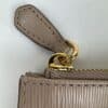 2026-04-26 15.30.39 Prada Beige Textured Leather Card Holder Zip Coin Case Gold Logo