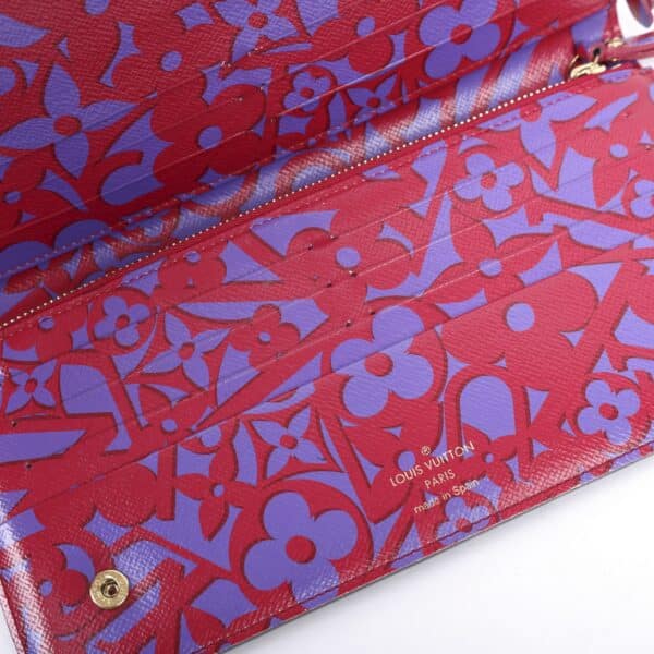 4900000171662_06_main Louis Vuitton Insolite Wallet Monogram Canvas Red Purple Floral Interior