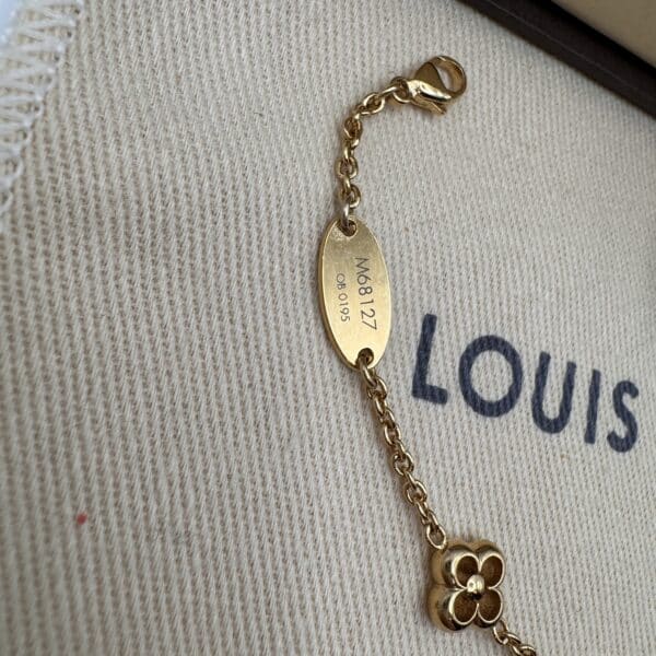 IMG_6394 Louis Vuitton Logomania M68077 Monogram Flower Charm Bracelet
