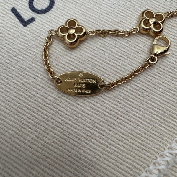 IMG_6395 Louis Vuitton Logomania M68077 Monogram Flower Charm Bracelet