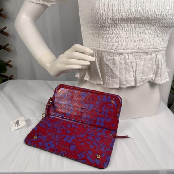 IMG_6419 Louis Vuitton Insolite Wallet Monogram Canvas Red Purple Floral Interior