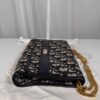 IMG_7190 Vintage Christian Dior Oblique Trotter Chain Shoulder Bag Navy Beige