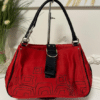 Screenshot 2026-06-01 183222 Vintage 2003 Christian Dior John Galliano Hardcore Red Canvas Shoulder Bag Rhinestone Clasp