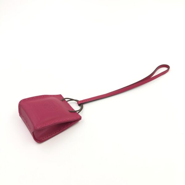 h (2) Hermès Milo Lambskin Shopping Bag Charm Rose Mexico Pink