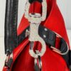 p1-111.jpg Vintage 2003 Christian Dior John Galliano Hardcore Red Canvas Shoulder Bag Rhinestone Clasp