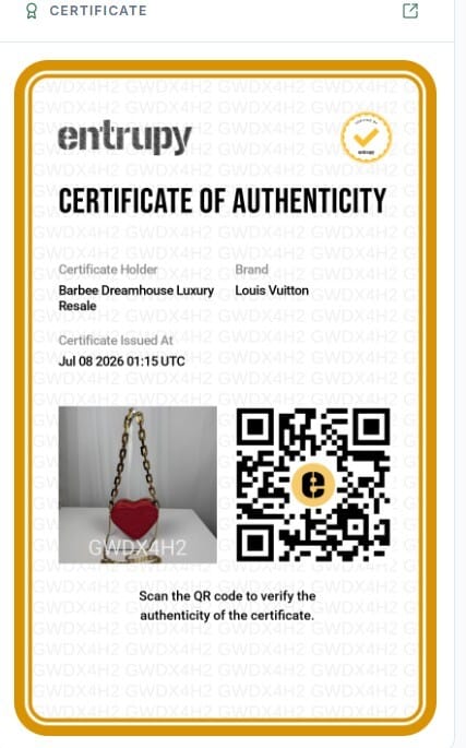 p1-144.jpg Louis Vuitton M80837 Heart on Chain Lipstick Red Monogram Lambskin Sac Coeur Bag