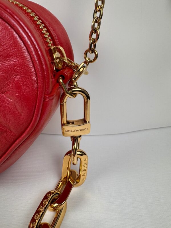p1-150.jpg Louis Vuitton M80837 Heart on Chain Lipstick Red Monogram Lambskin Sac Coeur Bag