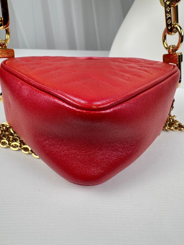 p1-151.jpg Louis Vuitton M80837 Heart on Chain Lipstick Red Monogram Lambskin Sac Coeur Bag