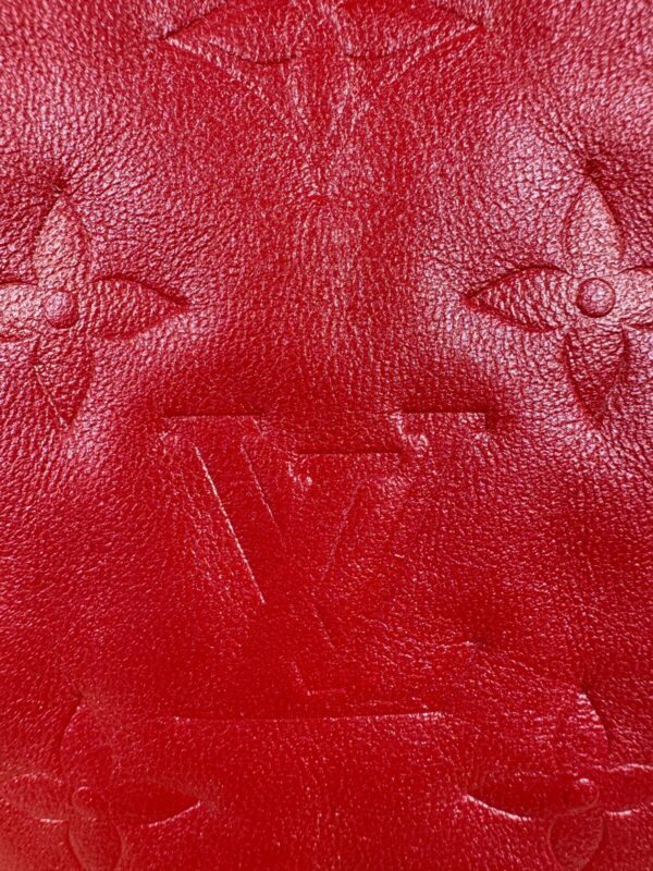 p1-155.jpg Louis Vuitton M80837 Heart on Chain Lipstick Red Monogram Lambskin Sac Coeur Bag