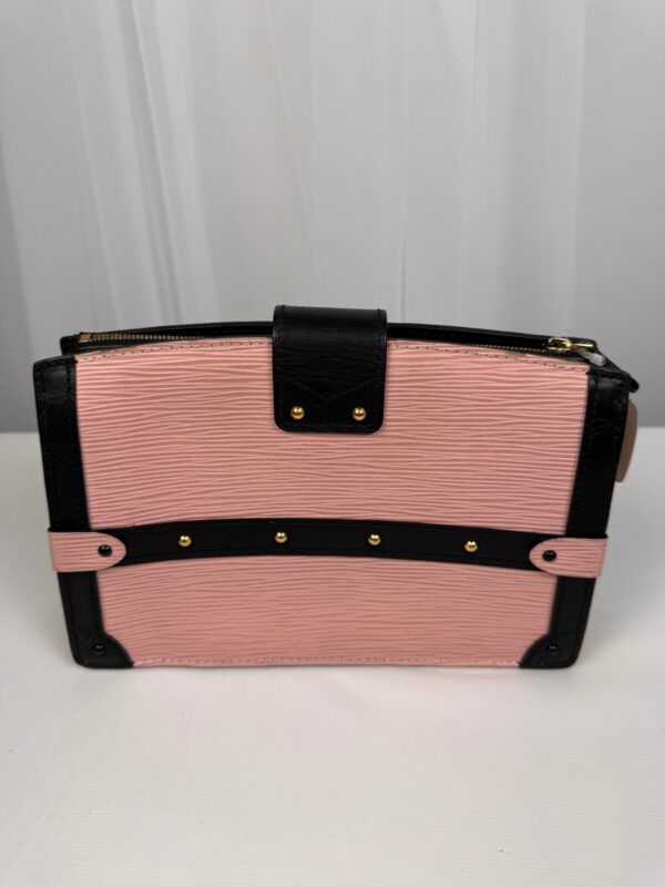 Louis Vuitton M53191 Epi Trunk Clutch Rose Ballerine Pink Black Crossbody Bag