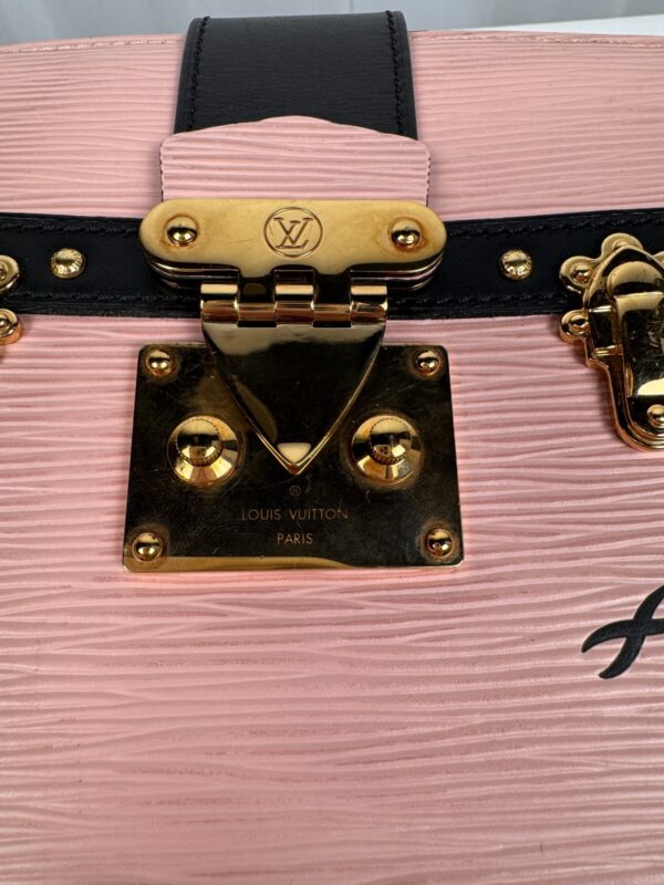 Louis Vuitton M53191 Epi Trunk Clutch Rose Ballerine Pink Black Crossbody Bag