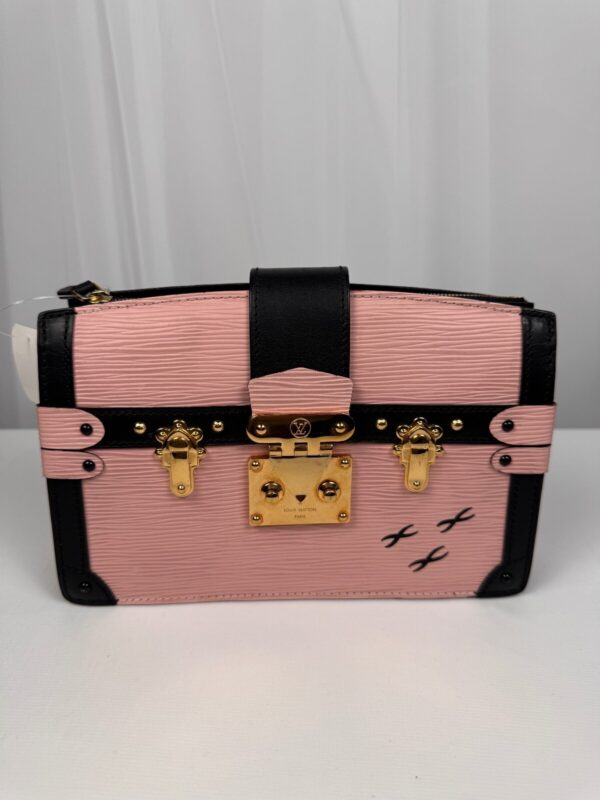 p1-186.jpg Louis Vuitton M53191 Epi Trunk Clutch Rose Ballerine Pink Black Crossbody Bag