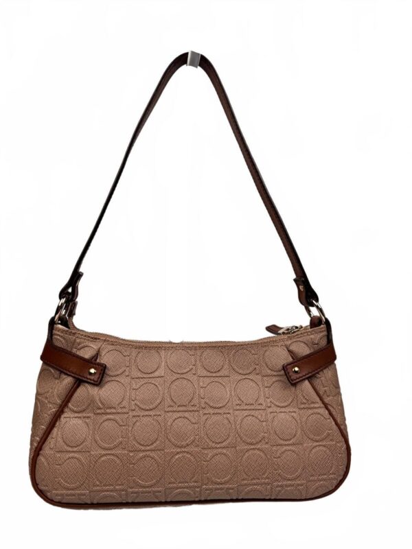 p1-234.jpg Salvatore Ferragamo Gancini Monogram Shoulder Bag Beige Brown Y2K Baquette