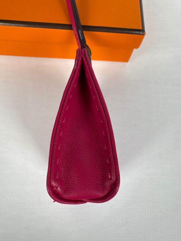 p1-301.jpg Hermès Milo Lambskin Shopping Bag Charm Rose Mexico Pink