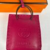 p1-302.jpg Hermès Milo Lambskin Shopping Bag Charm Rose Mexico Pink
