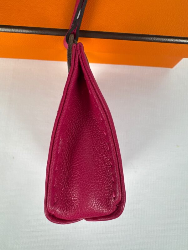p1-303.jpg Hermès Milo Lambskin Shopping Bag Charm Rose Mexico Pink