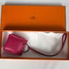 p1-305.jpg Hermès Milo Lambskin Shopping Bag Charm Rose Mexico Pink