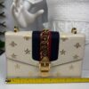 p1-31.jpg Gucci Sylvie Bee Star Ivory Leather Shoulder Bag 524405 Two Straps
