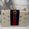 p1-32.jpg Gucci Sylvie Bee Star Ivory Leather Shoulder Bag 524405 Two Straps