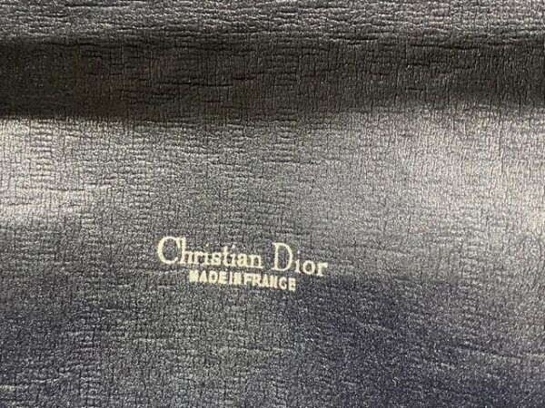p1-338.jpg Vintage Christian Dior Oblique Trotter Chain Shoulder Bag Navy Beige
