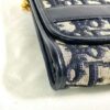 p1-341.jpg Vintage Christian Dior Oblique Trotter Chain Shoulder Bag Navy Beige