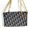 p1-342.jpg Vintage Christian Dior Oblique Trotter Chain Shoulder Bag Navy Beige