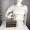 p1-343.jpg Vintage Christian Dior Oblique Trotter Chain Shoulder Bag Navy Beige