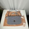 p1-351.jpg Miu Miu Crystal Light Blue Shearling Fur Shoulder Bag 5BD233 Two Straps