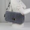 p1-352.jpg Miu Miu Crystal Light Blue Shearling Fur Shoulder Bag 5BD233 Two Straps