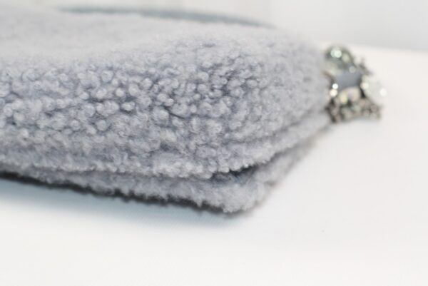 p1-353.jpg Miu Miu Crystal Light Blue Shearling Fur Shoulder Bag 5BD233 Two Straps