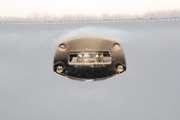 p1-356.jpg Miu Miu Crystal Light Blue Shearling Fur Shoulder Bag 5BD233 Two Straps