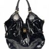 Louis Vuitton Monogram Mahina XL Black Patent Leather Hobo Tote