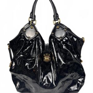 Louis Vuitton Monogram Mahina XL Black Patent Leather Hobo Tote