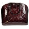 IMG_7676 Louis Vuitton Alma MM Amarante Burgundy Monogram Vernis Handbag