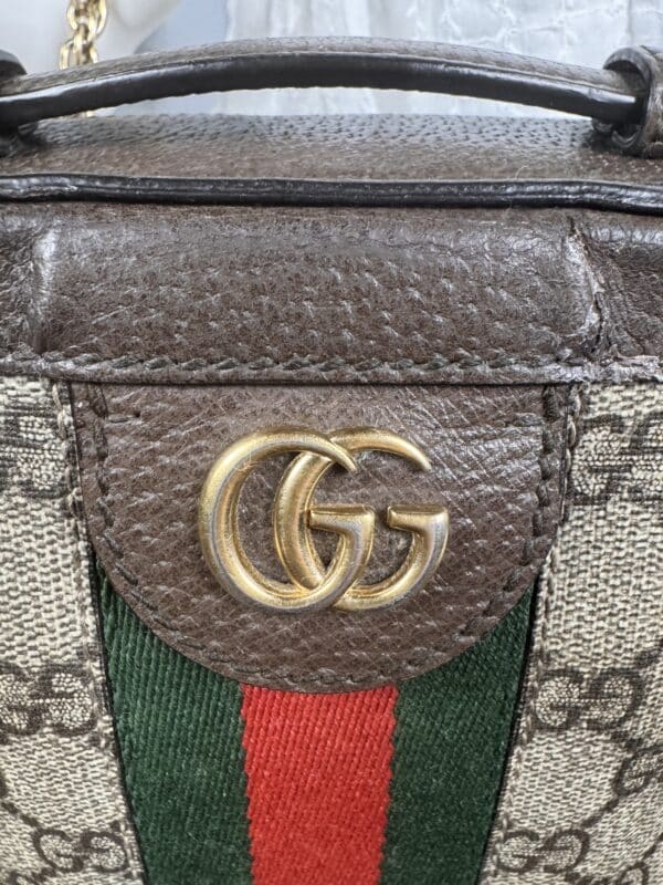 IMG_8652 Gucci Ophidia Mini Top Handle Bag 696180 GG Supreme Canvas