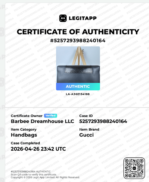 Screenshot 2026-08-18 180253 Gucci Black Leather Python-Accent Long Bifold Wallet with ID Window & Box