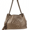 gold gucci soho main Gucci Soho Medium Metallic Champagne Gold Chain Shoulder Tote 308982