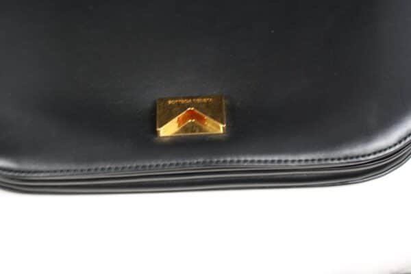 p1-101.jpg Bottega Veneta Medium Mount Envelope Bag Black Leather Gold Chain 667398