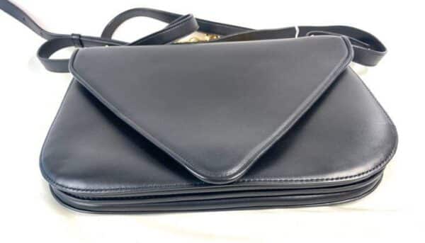 p1-107.jpg Bottega Veneta Medium Mount Envelope Bag Black Leather Gold Chain 667398
