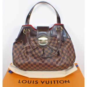 p1-108.jpg Louis Vuitton Sistina N41542 Damier Ebene Shoulder Bag with Box & Dustbag