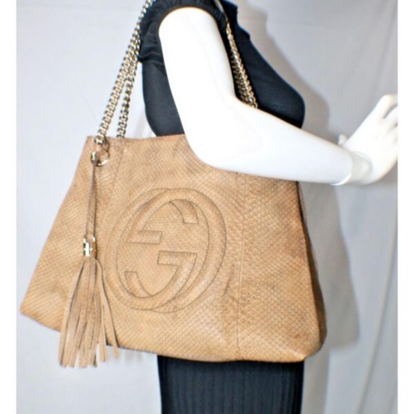 Gucci Soho Limited Edition Brown Python Chain Shoulder Bag