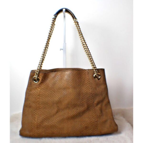 p1-141.jpg Gucci Soho Limited Edition Brown Python Chain Shoulder Bag