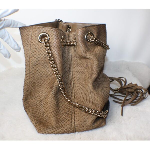 p1-144.jpg Gucci Soho Limited Edition Brown Python Chain Shoulder Bag