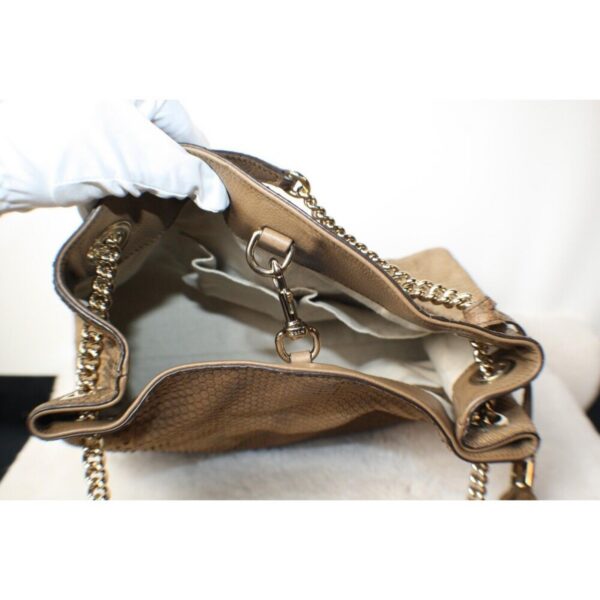 p1-151.jpg Gucci Soho Limited Edition Brown Python Chain Shoulder Bag
