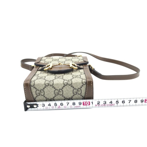 Gucci Horsebit 1955 GG Supreme Mini Crossbody Bag Brown