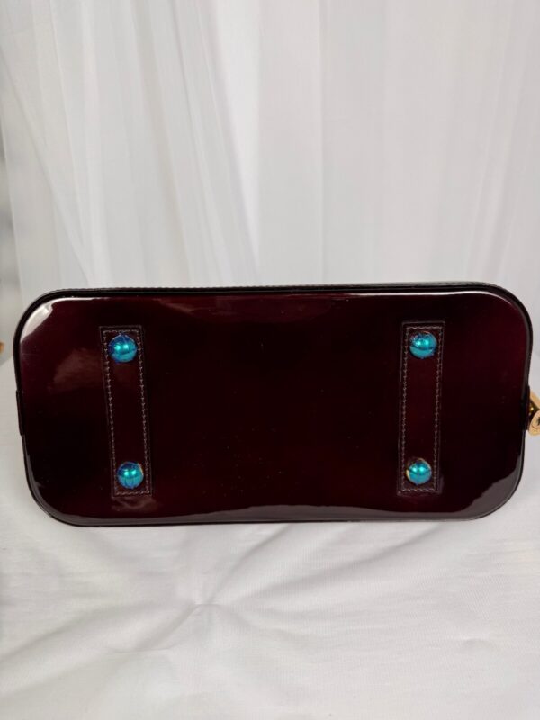 p1-219.jpg Louis Vuitton Alma MM Amarante Burgundy Monogram Vernis Handbag