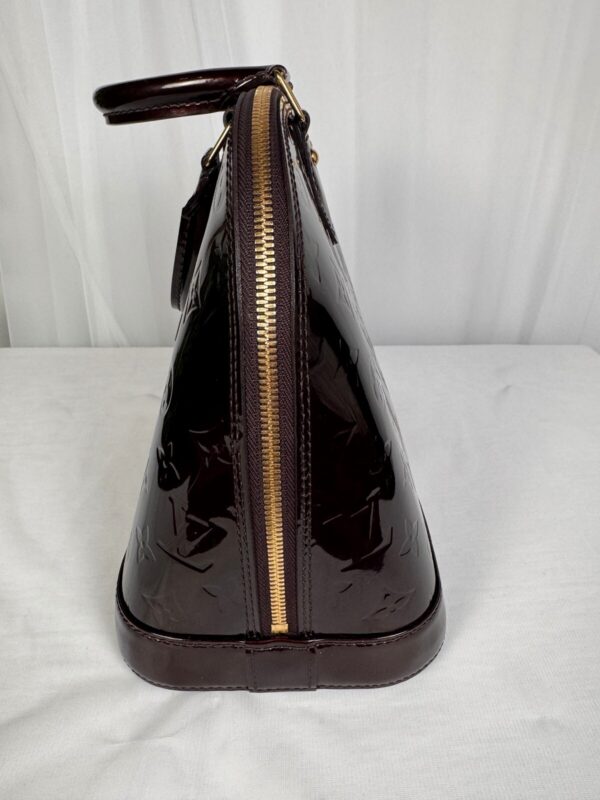 p1-221.jpg Louis Vuitton Alma MM Amarante Burgundy Monogram Vernis Handbag