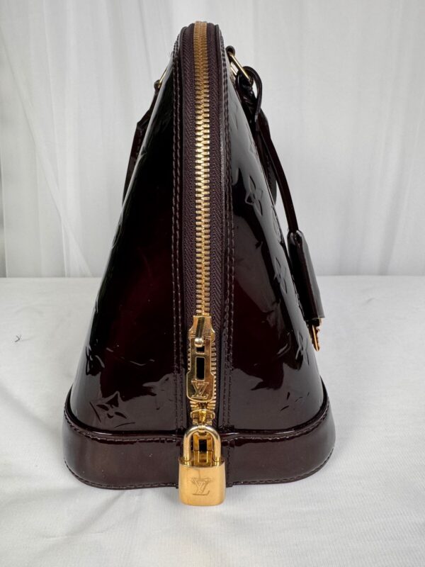p1-222.jpg Louis Vuitton Alma MM Amarante Burgundy Monogram Vernis Handbag