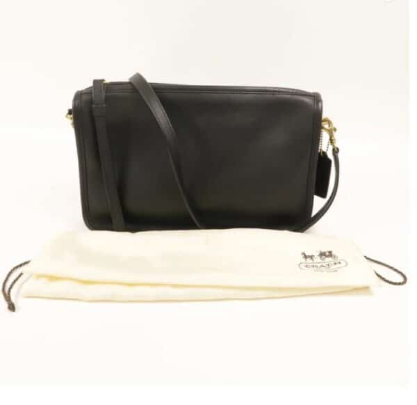 p1-231.jpg Coach Basic Bag 9455 Black Leather Crossbody with Dust Bag