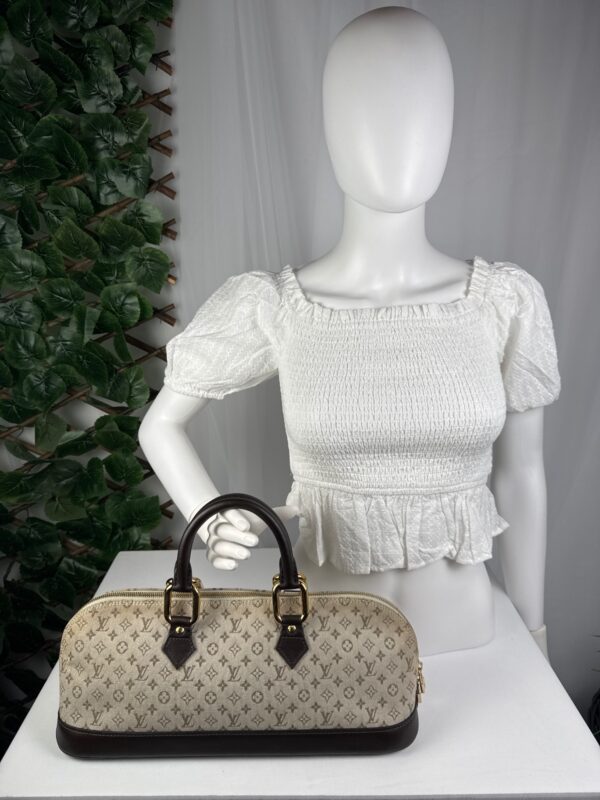 Louis Vuitton Alma Long M92206 Khaki Monogram Mini Canvas Handbag